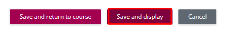 Save and display butonu